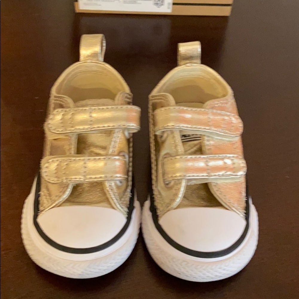 Metallic gold converse
